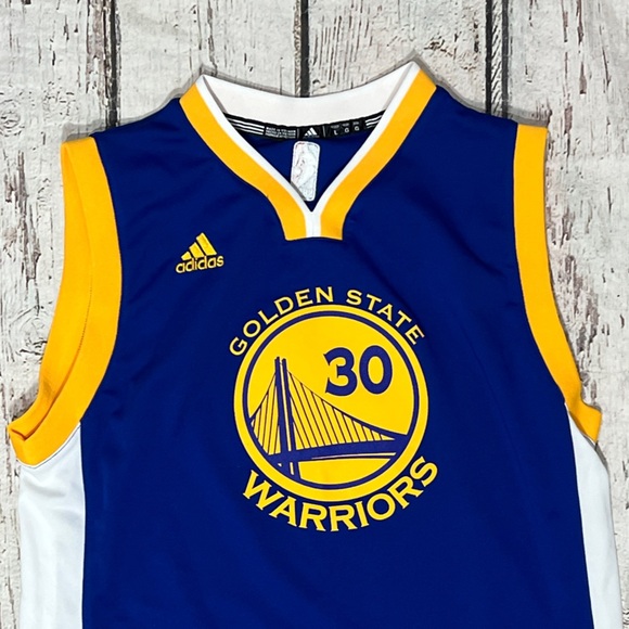 Stephen Curry Golden State Warriors Adidas NBA Basketball Boys Kids Jersey - Picture 7 of 7